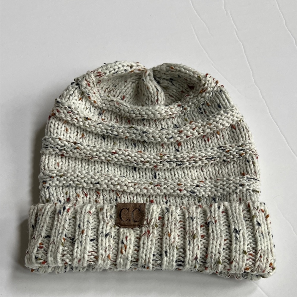 CC Heathered Cable Knit Beanie Oatmeal Brown Green Red Maroon One Size fits most